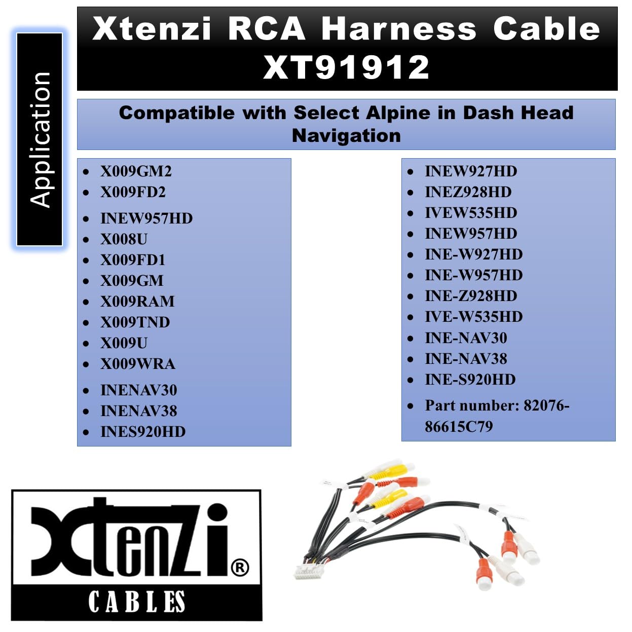Amazon.com: Xtenzi RCA Harness Cord Assembly Harness XT91912 Car