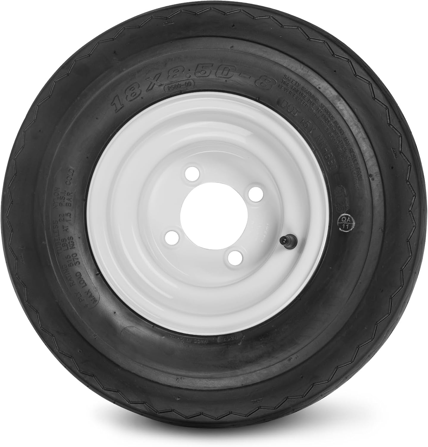 4 Pack 18x8.50-8 Golf Cart Tires with Wheel Assembly, 4-Lug 4" Center Hub, Compatible with Club Car, Cushman, E-Z-GO Golf Carts