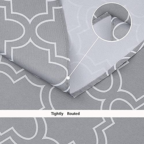 Tablecloth 52 X 52-Inch For Square Tables, Light Grey Printed Table Covers Water-Repellent And Spill Proof #TOP4