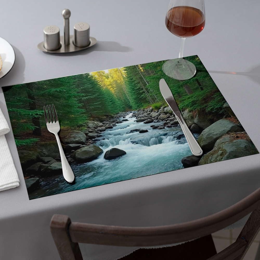 Tapis de cuisine résistant à la chaleur protège comptoir et set de table de salle
