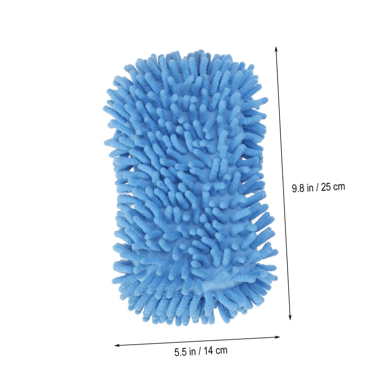 ULTECHNOVO 6piezas Guantes De Lavado De Microfibra Chenille para Coche y Moto Esponja De Limpieza Ultra Fina Azul