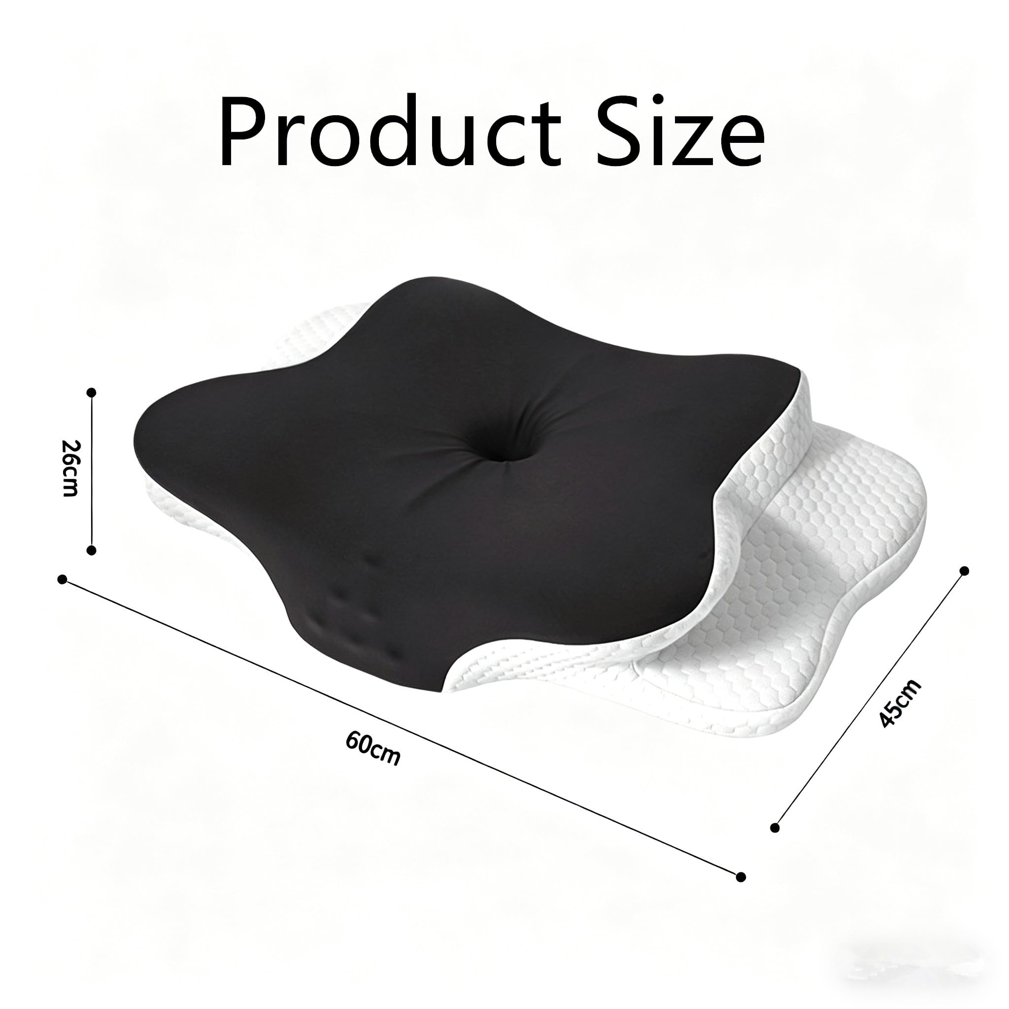 Ortopedyczna poduszka podtrzymująca szyję pianka z pamięcią kształtu | Ergonomiczny, dla osób śpiących na boku, plecach i brzuchu, zmniejsza ból szyi, oddychający, zmywalny