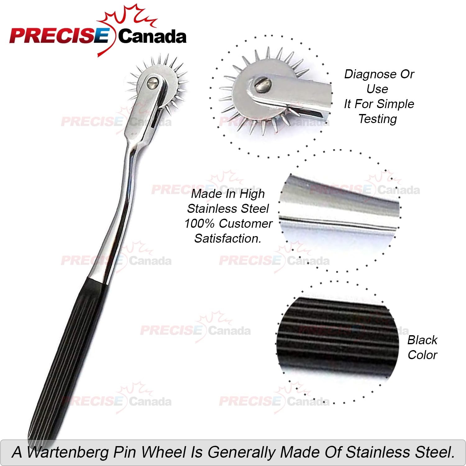 PRECISE CANADA: 4 Wartenberg Pin Wheel Pinwheel Chiropractic Surgi Instruments Color Handle