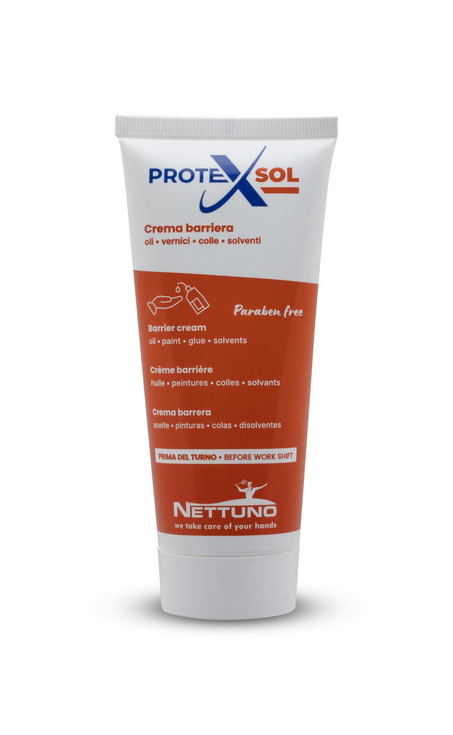 NETTUNO - Protexsol Professional da 100 ml crema barriera protettiva per mani contro sostanze oleose e grasse. Solubile in acqua. (3)