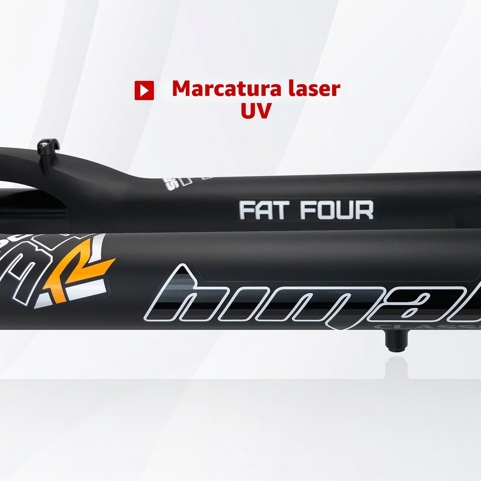 Forcella Anteriore Bici elettrica 26x4.0 Forcella Aria Fat Bike Forcella Mountain Bike BMX Dritta 1-1/8 MTB Bicicletta Freno Disco Escursione 190mm 2790g