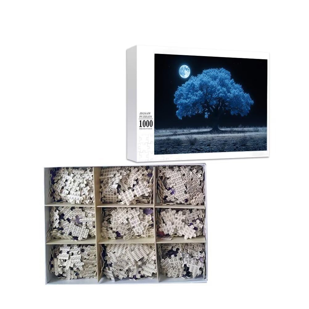 Puzzle Luna Puzzle 1500 Pezzi, Difficili Impossible Puzzle Albero Puzzle Grandi Dimensioni per Adulti 87 x 57 cm Bambini 3 4 5 6 7 8 Anni Bambino, Bambina, Maschio Rilassamento e Intelligence H-0