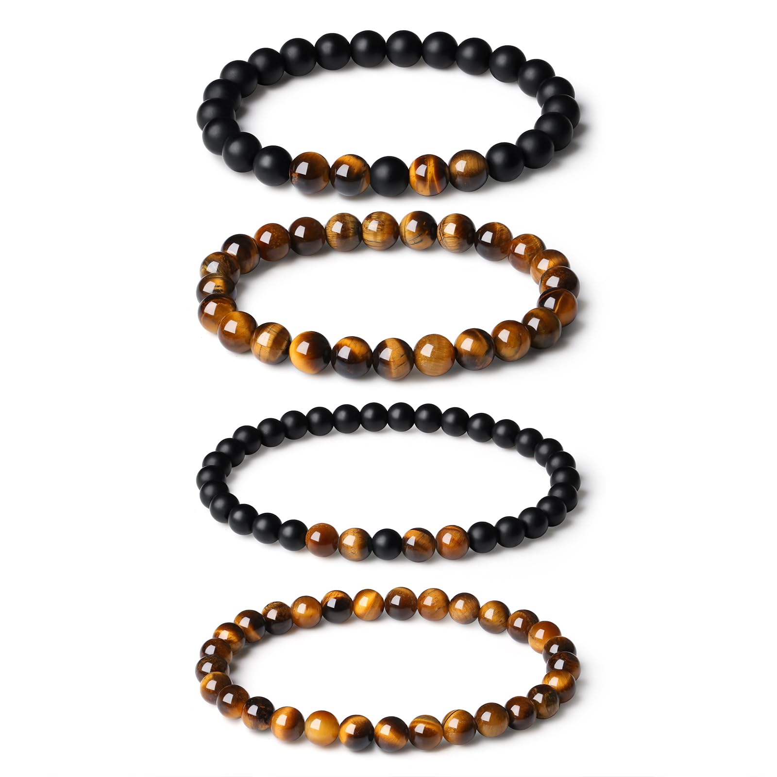 Katze Armband Damen Bergkristall Katzen 8mm Quarz Perlen Ste