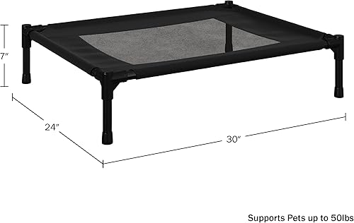 Miniatura 6 de PETMAKER - Cama elevada portátil para perroscachorrosmascotas de hasta 50 libras, mide 30 x 24 pulgadas, con patas antideslizantes, tipo catre para