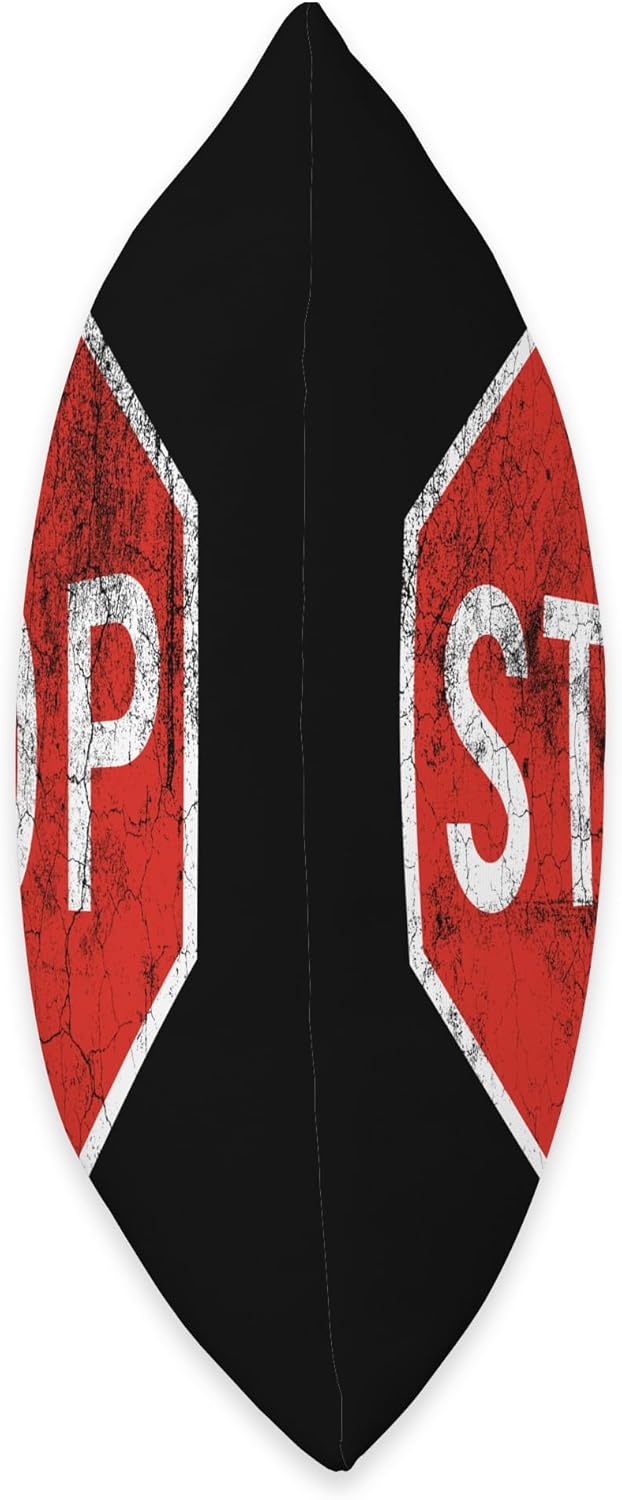 STOP SIGN ROAD TRAFFIC HIGHWAY SIGNAL LIGHT RULES Throw Pillow