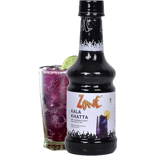 Zone Kala Khatta 300ml | Nostalgic Tanginess with a Modern Twist | Ideal for Mocktails, Cocktails, Lemonades, Iced Teas & More | 35+ Flavours