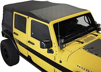 King 4WD Replacement Soft Top - Black Diamond Compatible for a JK 4 Door 2010-2018 Jeep Wrangler Unlimited