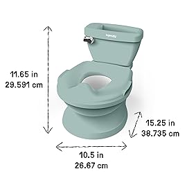 Ingenuity My Size Potty Pro in Green, Infant Potty Training Toilet, Lifelike Flushing Sound, for Ages 18 Months, Up to 50 Pounds