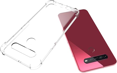 Miniatura 3 de Funda para LG K51S Clear TPU Cuatro Esquinas Cubierta Protectora Transparente Suave Funda