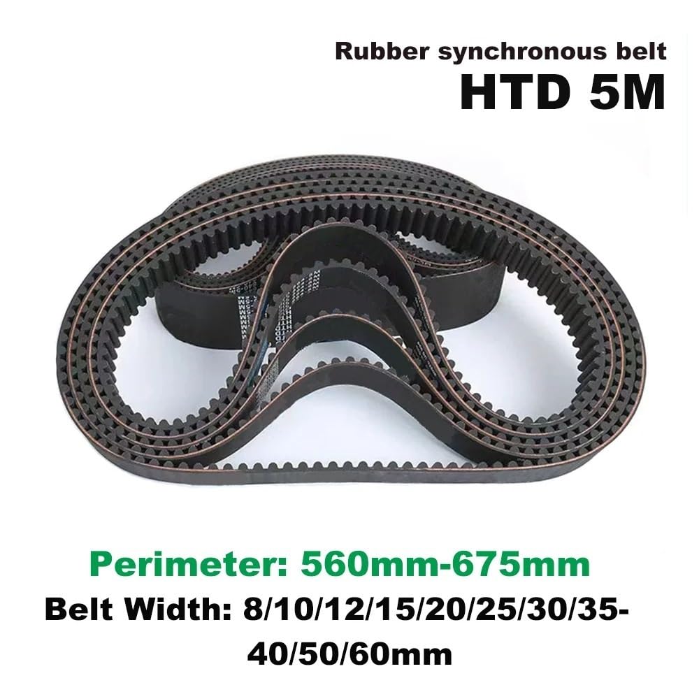 Courroie Trapézoïdale Courroie Distribution Synchrone HTD5M Diamètre: 610mm - 640mm Largeur: 8/10/12/15/20/25/30/35/40/50/60mm Transmission