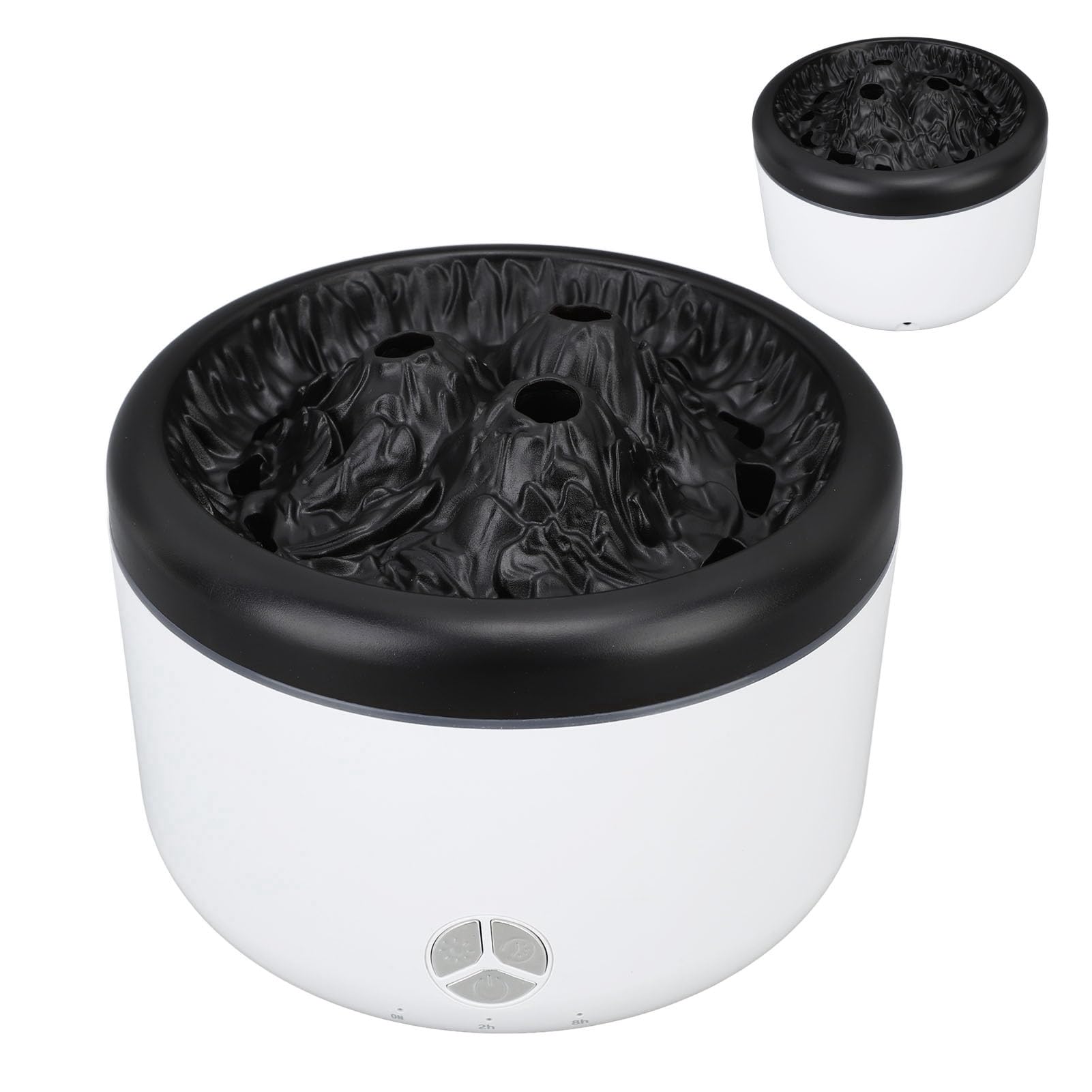 Fdit Flammen-Öl-Diffusor 500 Ml, Aromatherapie-Diffusor mit Fernbedienung und LED-Simulationsflammeneffekt für Zuhause, Büro, Schlafzimmer (EU-Stecker)