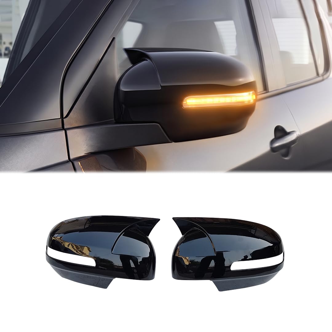 Swift Mirror Cover | Batman Style Mirror Cover | Only Compatible With Swift 2012-2017 With Indicator Cut Model | ABS Plastic Material with Gloss Balack Finish | Set Of 2 Pieces-image-26