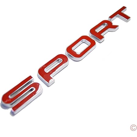 zorratin Metal Limited Red SPORT Lettering Tailgate Boot Lid Emblem Badge for Range Rover
