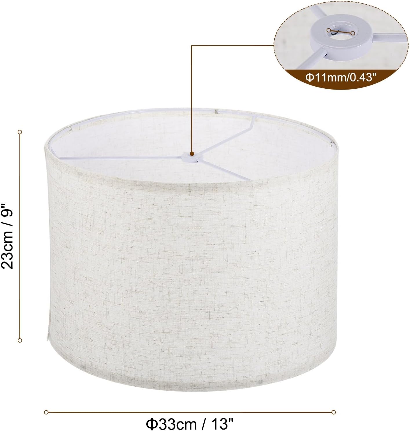 patikil drum lamp shades, 13"x13"x9" linen round lamp shade for table lamps easy assembly lampshade for table lamps floor lamps bedside, beige 1 beige