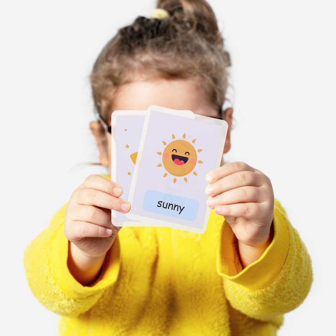 Warmhm 12Pcs Weather Cognition Flash Cards for Boy Girl Portable Learning Cards for Kindergarten Classroom Fun and Engaging Student Supplies - Image 3