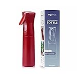 VIGOR PATH Continuous Spray Bottle for Hair - Fine Mist Mister for Hairstyling, Cleaning, Plants, Pets, Barbers, Salons, and Essential Oil Applications (300ml/10.1 oz) Red