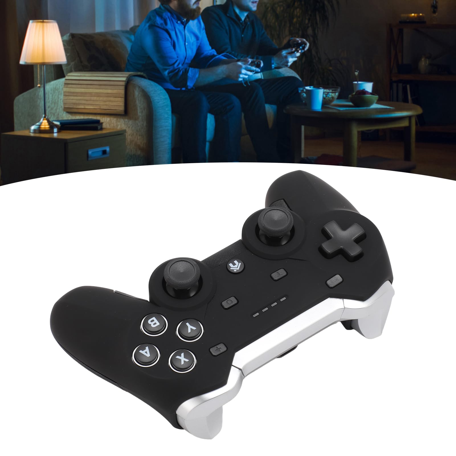 LUCKDANO Controller Wireless con Vibrazione del Giroscopio a 6 Assi, modalità, Gamepad PRO per Lite, OLED, iOS, PC. Controller di Gioco Incluso