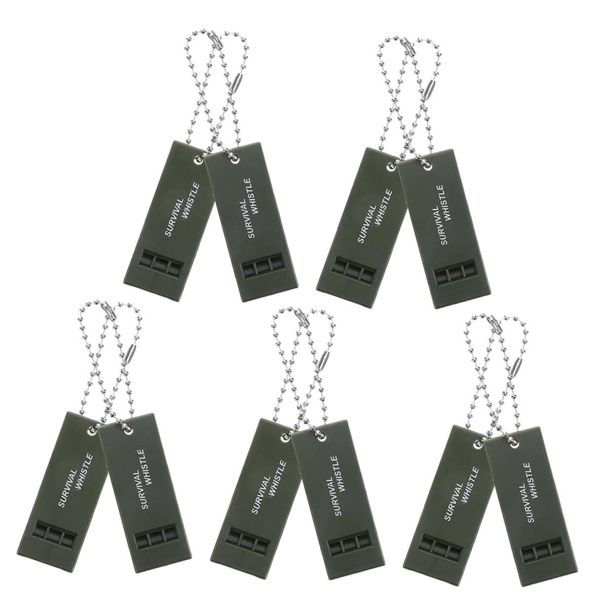 Mipcase 10pcs Outdoor Survival Whistle: Emergency Triple Holes Design Waterproof Safety Lifesaving Whistle - for Adults Camping Boating Kayaking Hunting Fishing Hiking