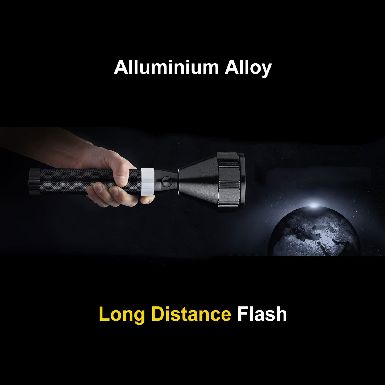 Torch Flashlight Brite lite LED with Rechargeable Battery 1900meter Sports, Fitness & Outdoors