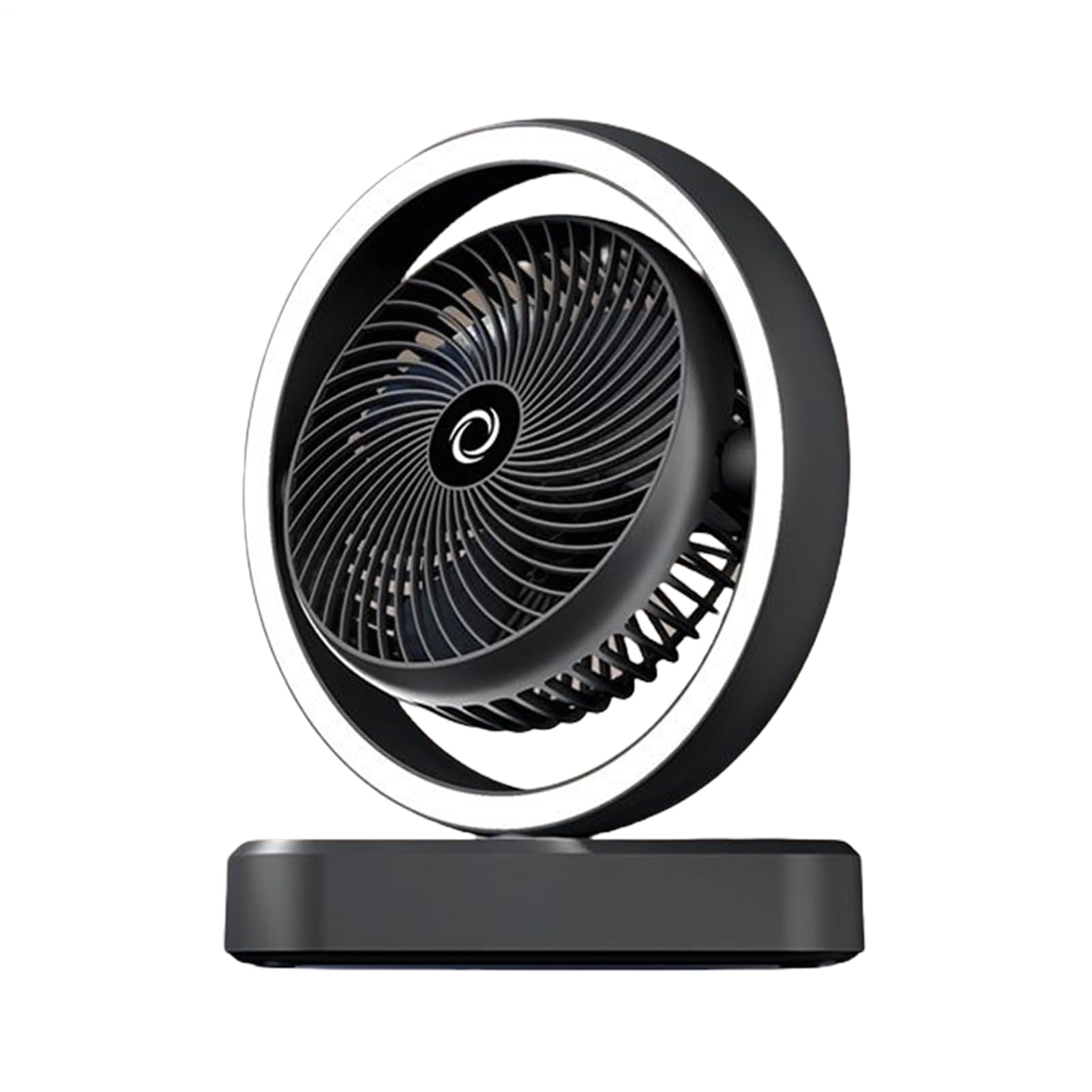 Ventilateur de bureau personnel oscillant à 3 vitesses avec lumière