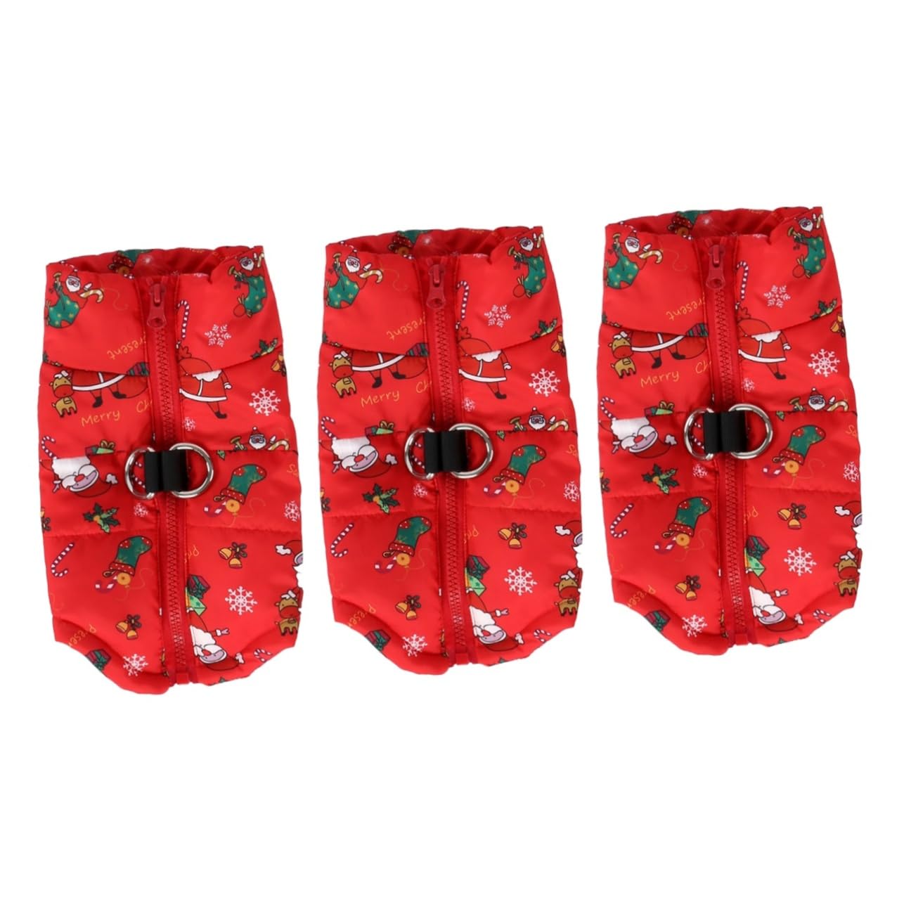 ABOOFAN 3 Piezas Abrigos de Perro de Navidad Chaleco de Invierno para Mascotas Ropa al Aire Chaleco de Algodon Abrigo de Perro protección contra la Nieve Chaqueta Abrigo de algodón