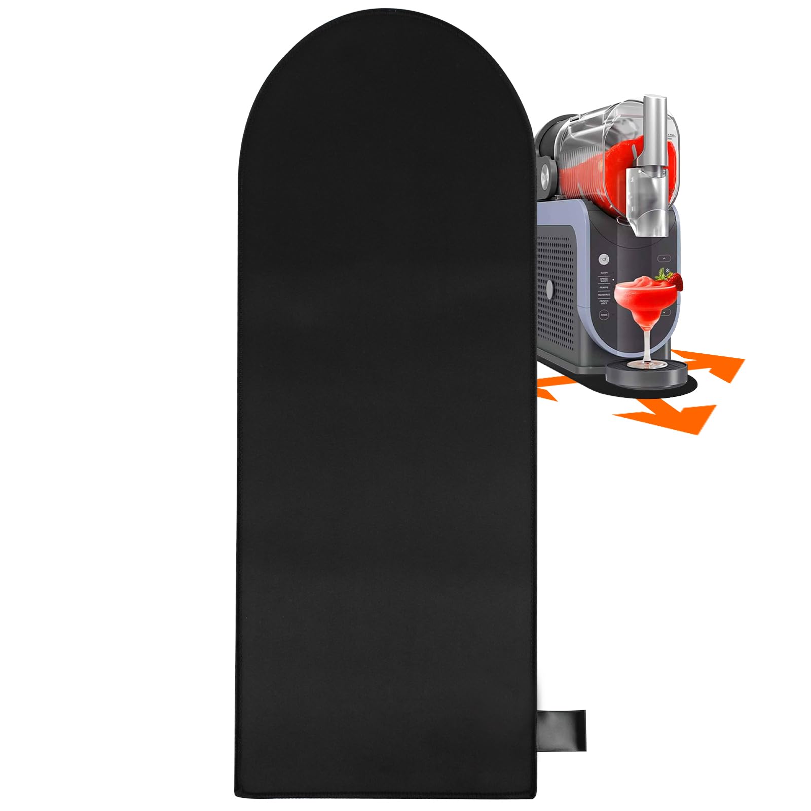 Slushie Machine Accessories, Smoothly Sliding Pad for Ninja Slushie Machine FS301/FS301C/FS300, Frozen Beverage Drink Maker Quickly Slide Mat with Storage Strap, 19.69 x 7.76 Inch