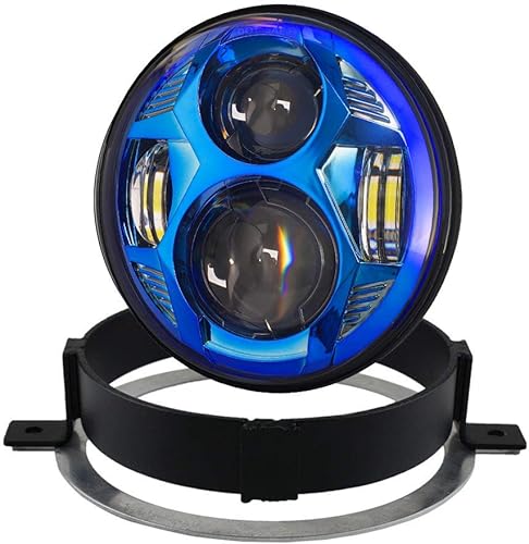 Miniatura 4 de VTX - Kit de faros LED de 5 34 pulgadas con soporte y herrajes, Plug and Play Daymaker - Compatible con modelos Honda VTX no F (azul)