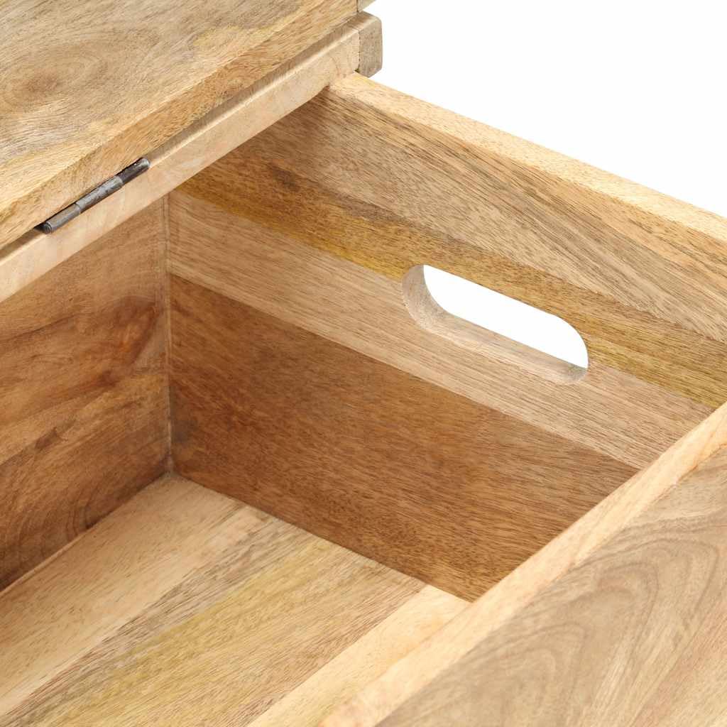 Baúl de almacenamiento 90 x 40 x 45 cm, mango de madera maciza con patas de acero, caja versátil, banco, espacio de almacenamiento para salón, dormitorio, pasillo, habitación de los niños