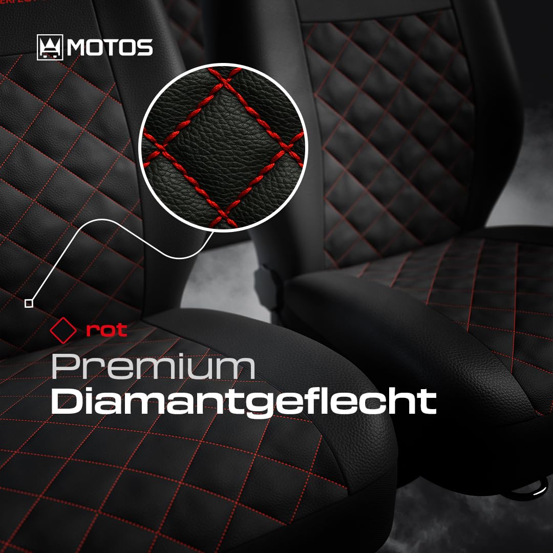 MOTOS Fundas universales para Asientos de Coche para Ford Ranger Funda Asiento Coche Delantero con Sistema de Airbag Activo, Ajuste, Material de Tres Capas, Aspecto Elegante, Aplicación Versá