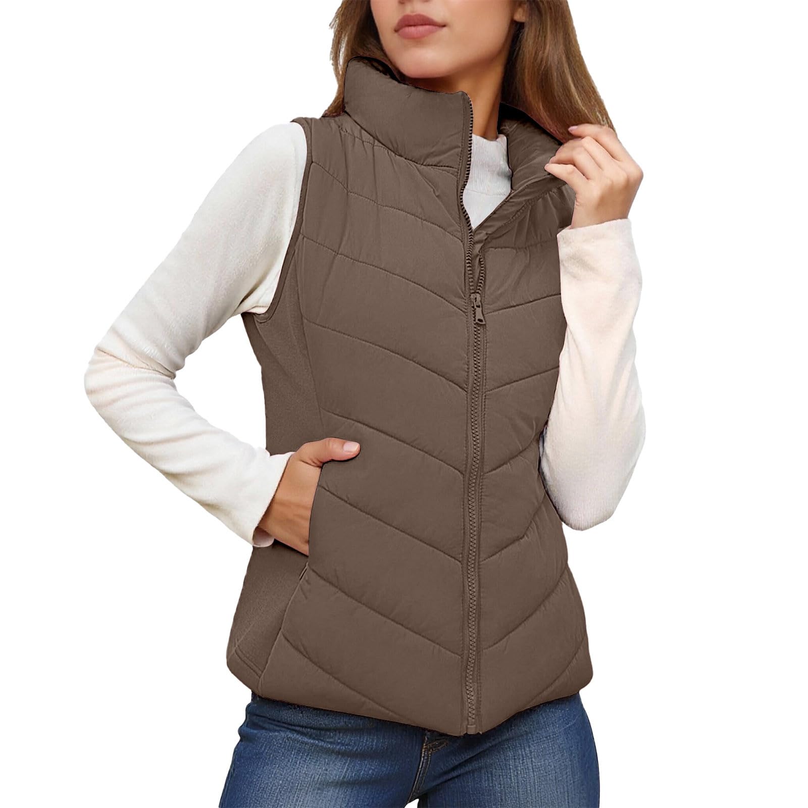 Chaleco acolchado minimalista para protegerse del frío en paseos invernales 5