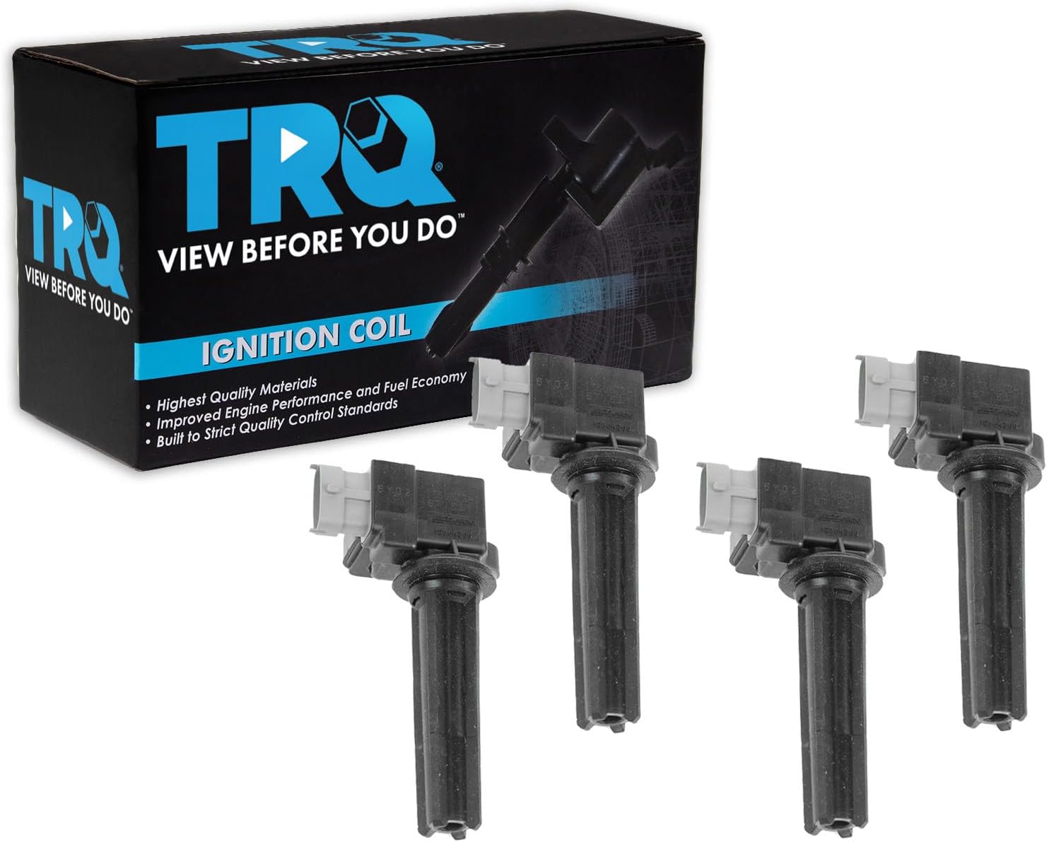 TRQ Ignition Coil Set 4‑Piece Direct Fit for Saturn Ion