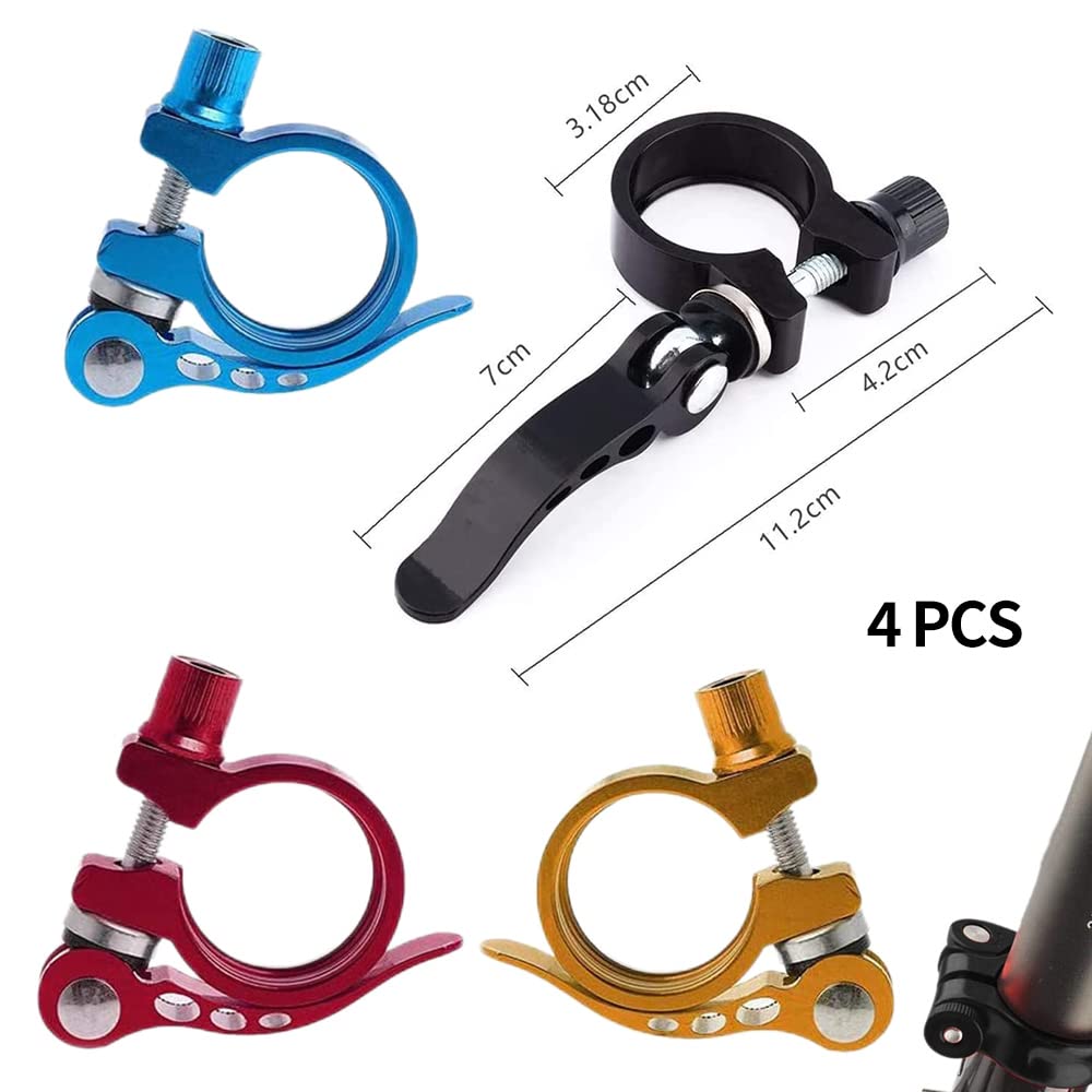 4 sztuki zacisk do sztyczy siodełka, stop aluminium, aluminiowy zacisk do rowerów górskich 34,9 mm