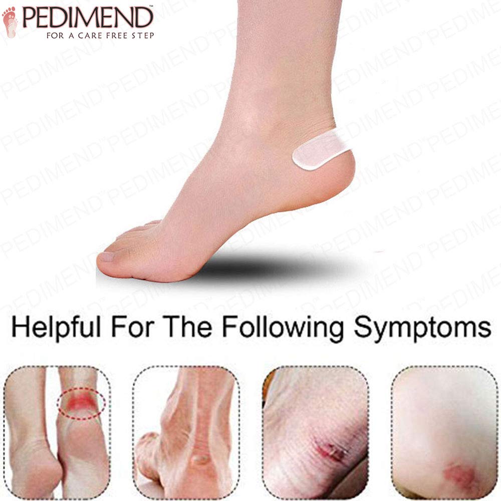Pedimend silicone gel Heel Liner Grips cuscino morbido cuscino solette per scarpe tacco alto (3PAIR – 6pcs) | previene l' abrasione e dolore al piede | Ideale per scarpe da donna, con tacco alto, in