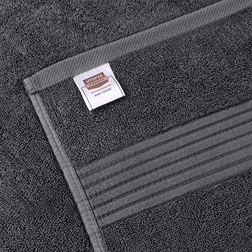 Utopia Towels - Bath Towels Set - Premium 100% Ring Spun Cotton - Quick Dry, Highly Absorbent, Soft Feel Towels, Perfect For Daily Use (Pack Of 4) (27 X 54, Grey) #TOP2