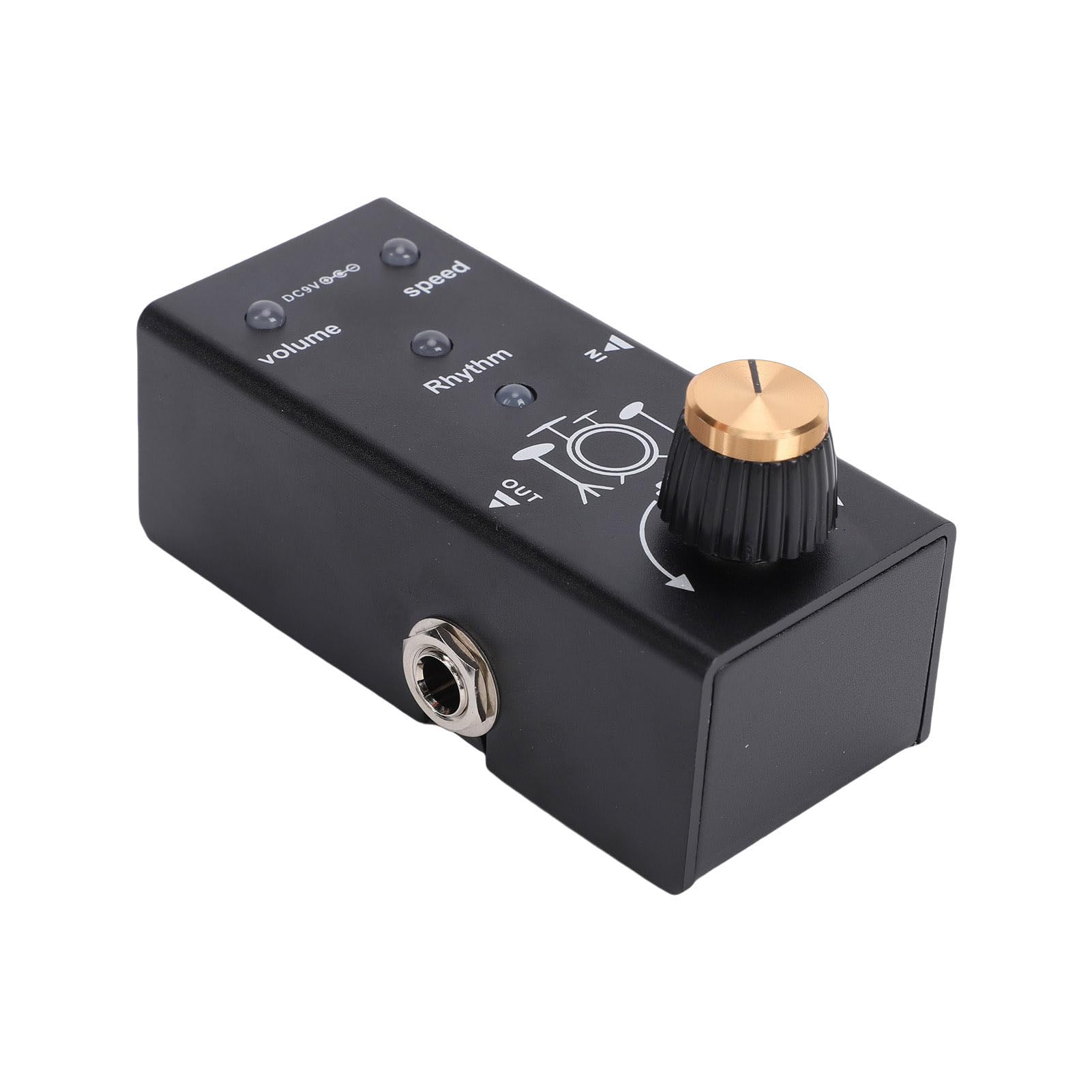 Drfeify Drum Machine Gitarreneffektpedal, 55 Rhythmusmuster mit Geschwindigkeits- und Lautstärkeregelung, für E-Gitarre und Bass