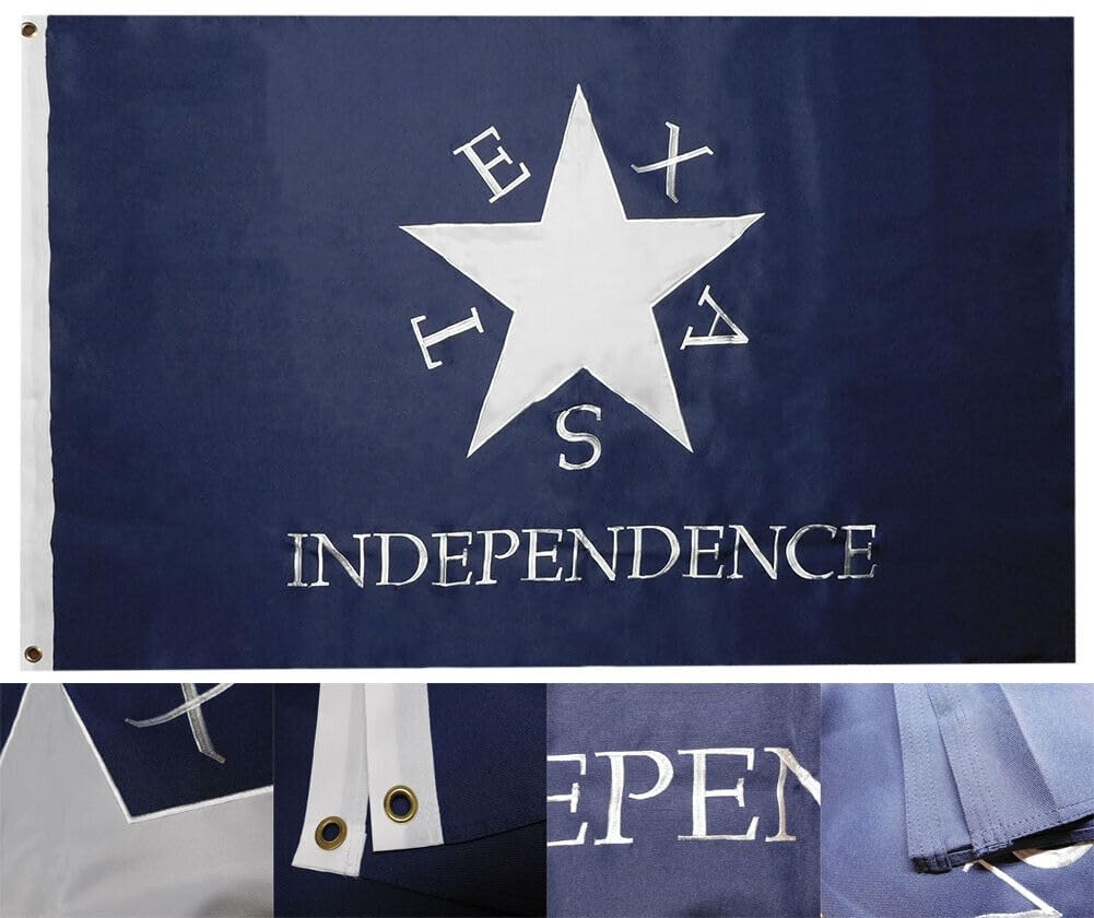 Flags, Banners and Signs 3X5 Texas Conrad ZAVALA Independence 600D SYNTHETIC COTTON Embroidered Flag - dfc37843