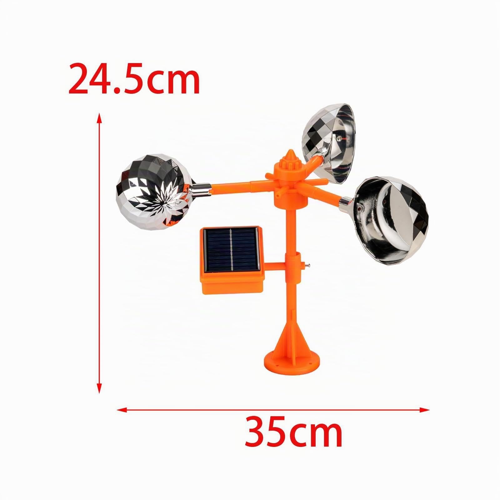 Gralara Spaventa Gabbiani Dispositivo Deterrente per Uccelli, Mulino a Spaventa Uccelli per Forniture per Energia Elettrica, Aeroporti, Frutteti, Stagni, con Pannello Solare