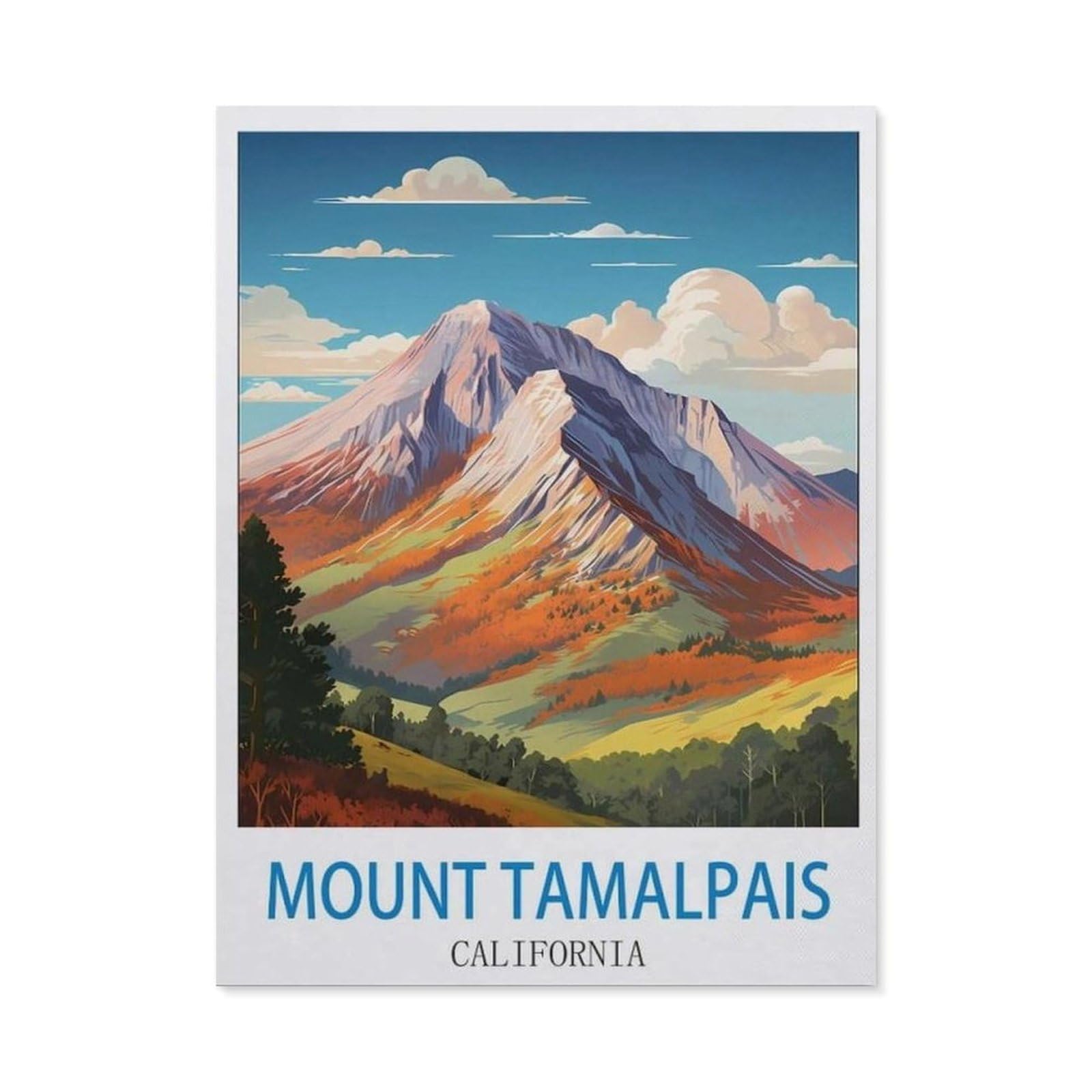 BEAYODKP 5D DIY Diamond Painting，Mount Tamalpais California（50x60cm）