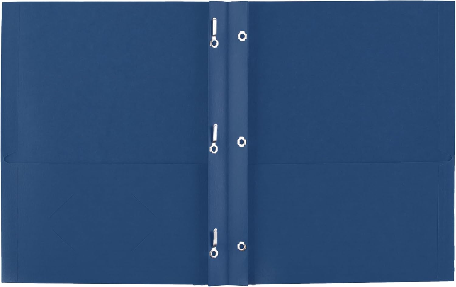 Avery Two Pocket Folders with 3 Prong Fasteners, Holds 70 Sheets, Case Pack of 125 Blue Folders (47975)
