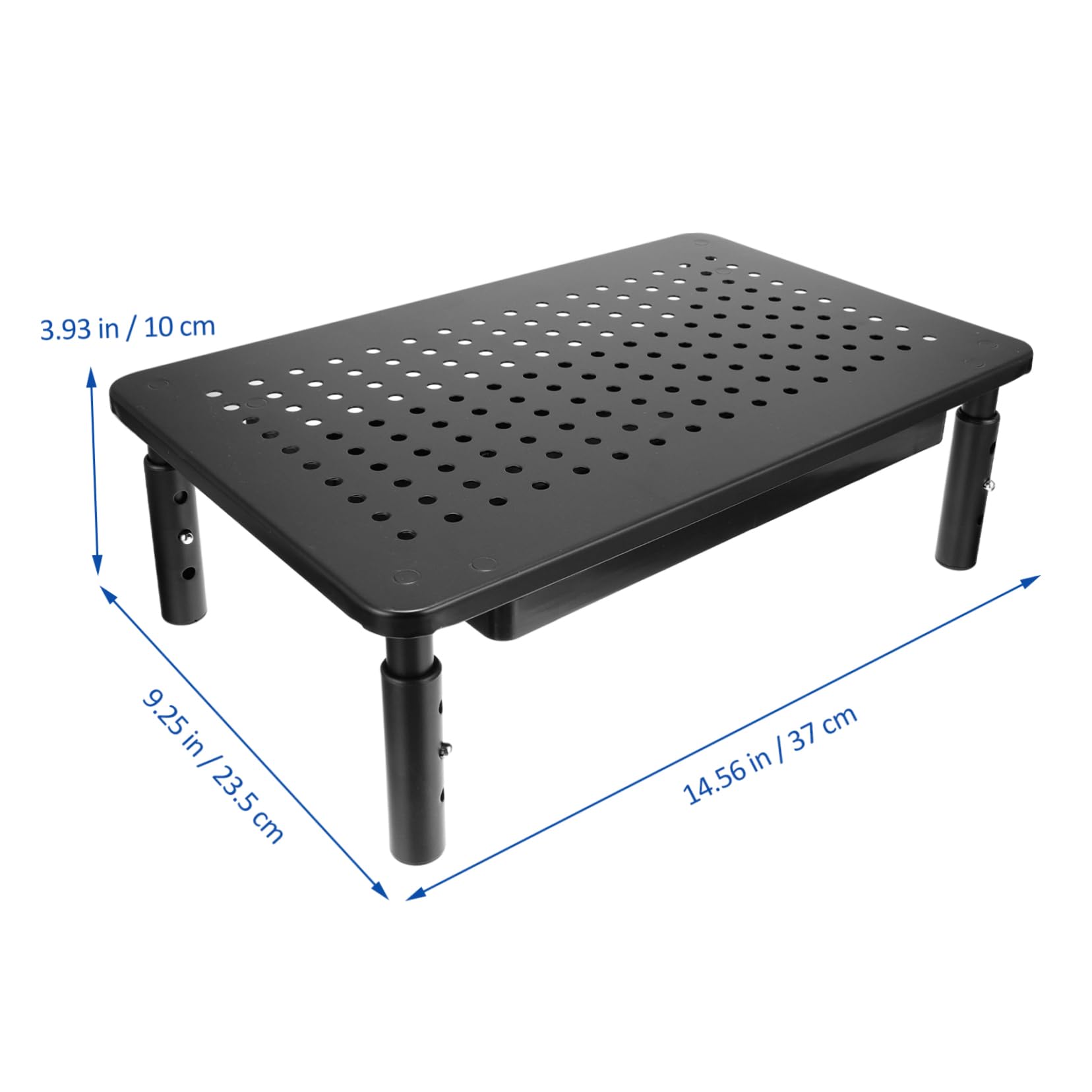 Tofficu 1 Stück Monitor Riser Rack mit Höhenstufen Höhenverstellbare Halterung für Computerbildschirme Metallstruktur Platzsparendes Design zur Verbesserung der Ergonomie Am Arbeitsplatz