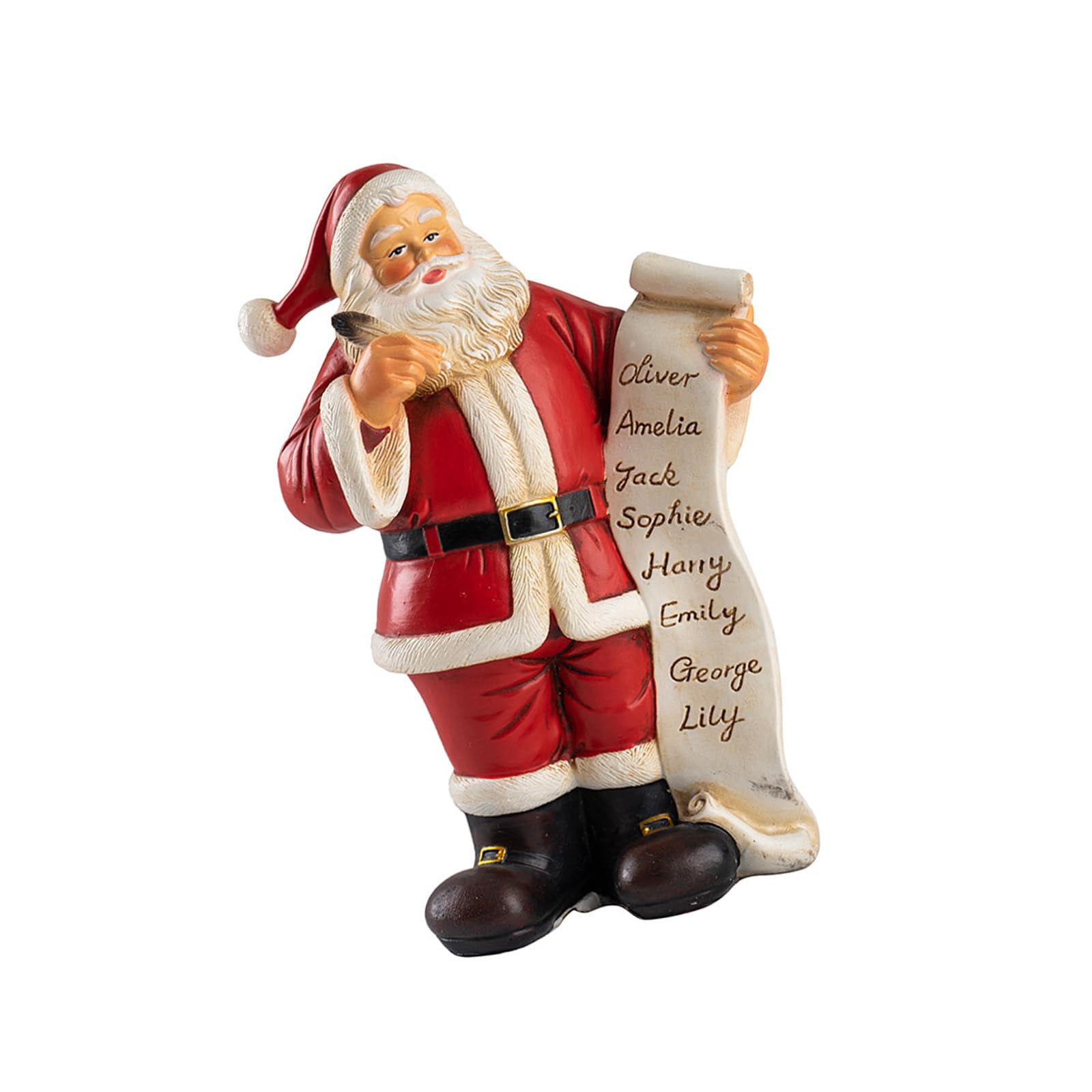 Hsioluted Christmas Santa Clauses Figurine, Resin Santa Clauses Statues Table Ornament for Home Table Fireplaces Decorations Resin Figurine
