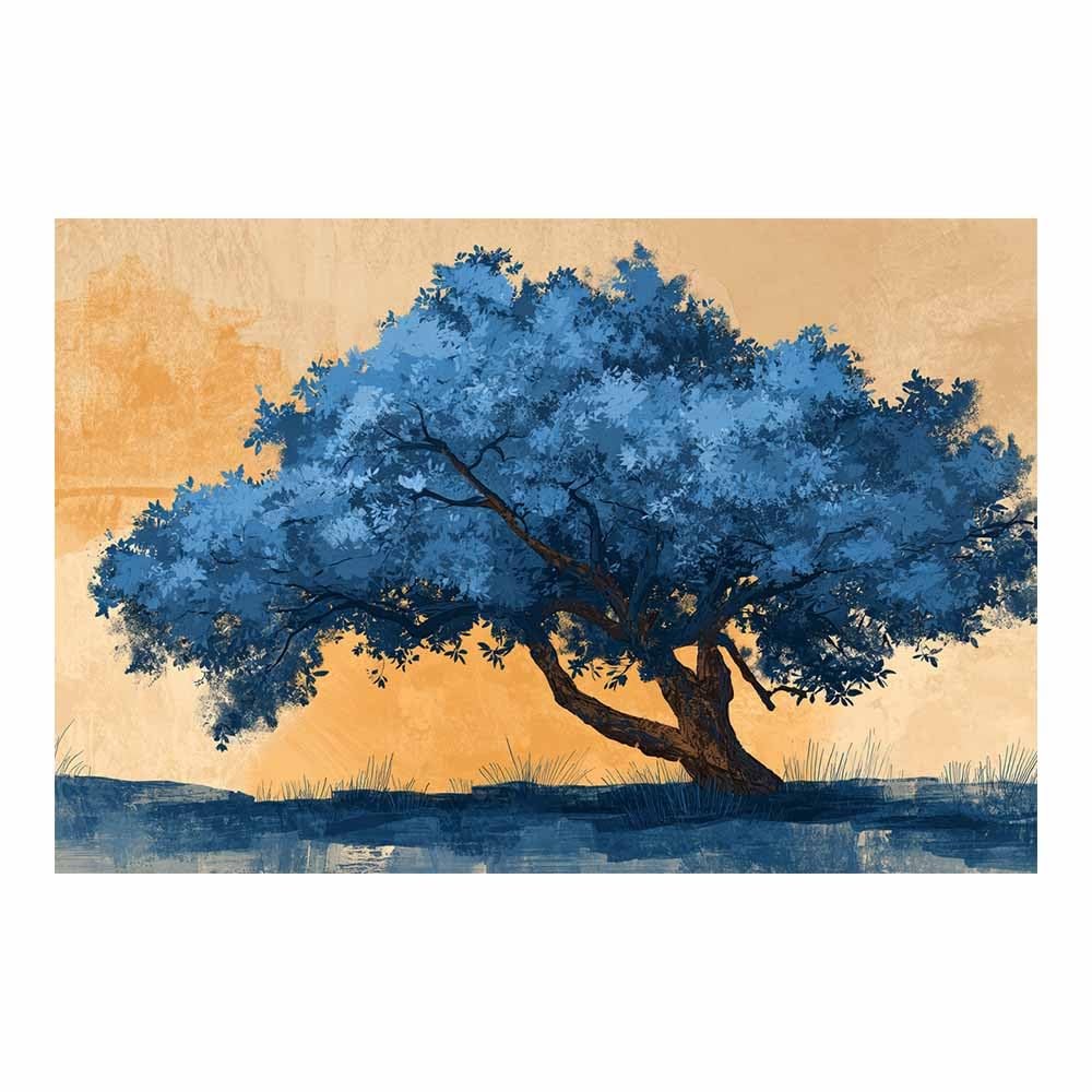 PUQAAEO Tree Of Life Canvas Wall Art for Living Room Art Nouveau Oak Tree Abstract Wall Decor,Print Paintings Artwork,For Home Office Bedroom Wall Decor(Multicolor)-60x90cm Unframed