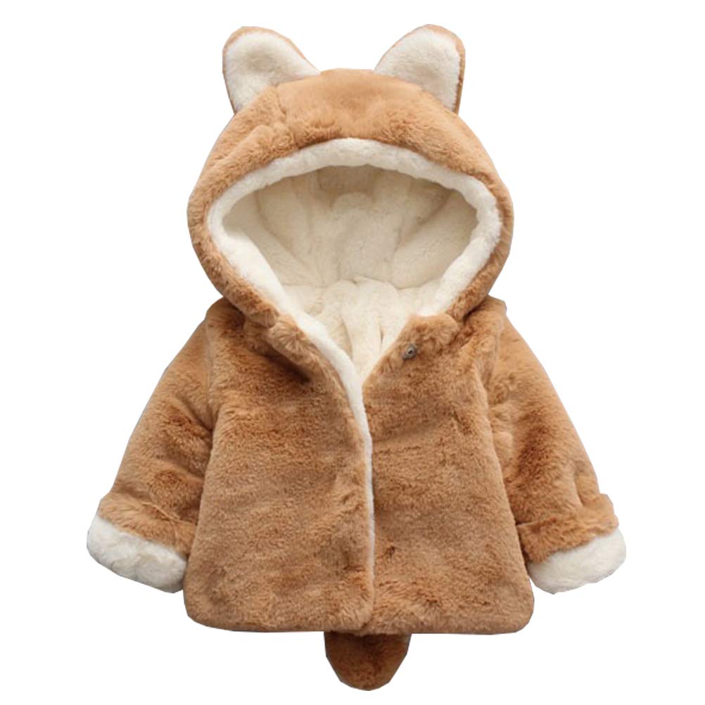 Nouveau née Bébé Bébé Fille garçon Fausse Fourrure Encapuchonné Manteau Veste Cap Manteau Sweat à Capuche