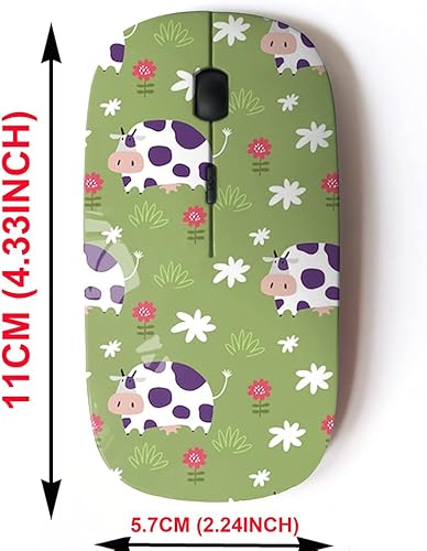 Miniatura 2 de Mouse inalámbrico de 2.4G con bonito diseño de patrón para todas las computadoras portátiles y computadoras de escritorio con nano receptor,