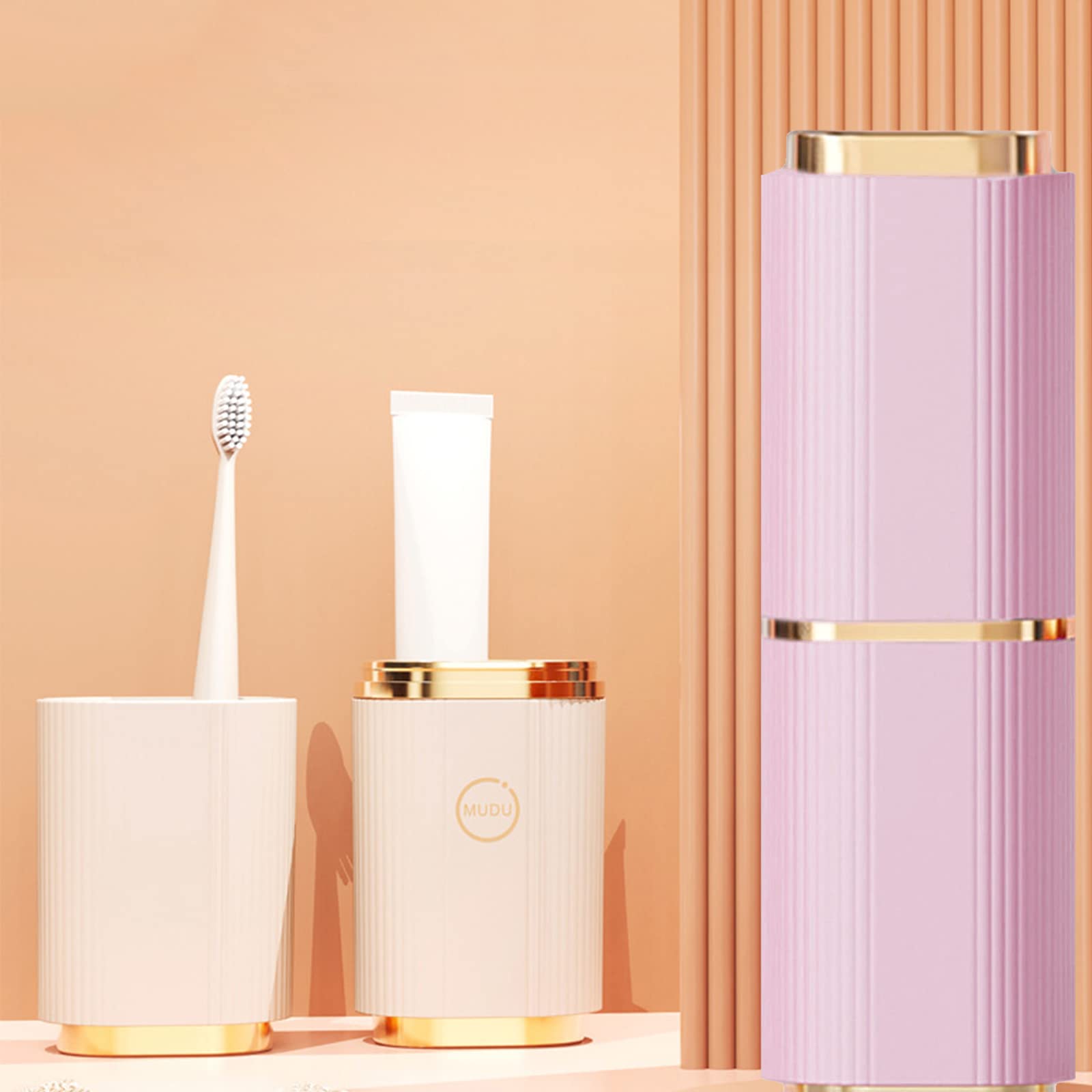 Set 2 Portaspazzolini Da Viaggio - Custodie Impermeabili Per Spazzolino E Dentifricio, Rosa E Blu - Foto 9