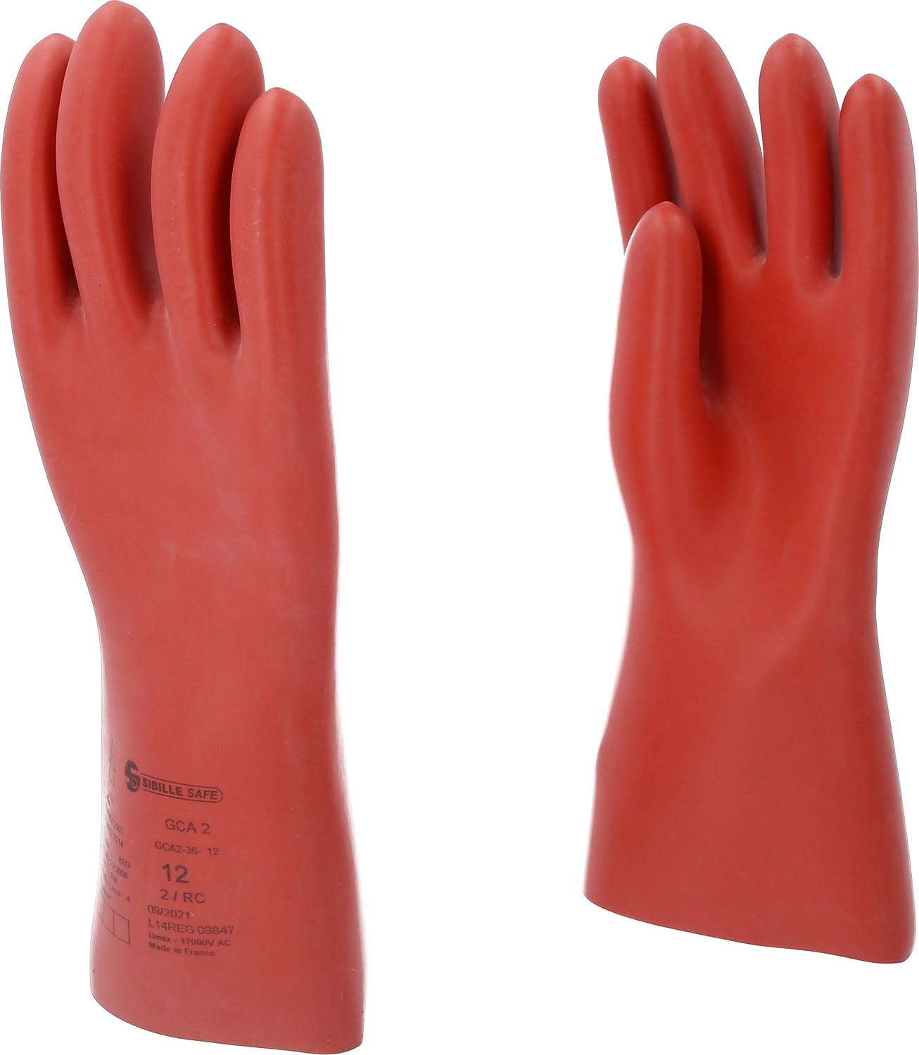 KS Tools 117.0095 Elektriker-Schutzhandschuh mit mechanischem- und Wärmeschutz | Größe 12 | Klasse 2 [17.000 V] | rot